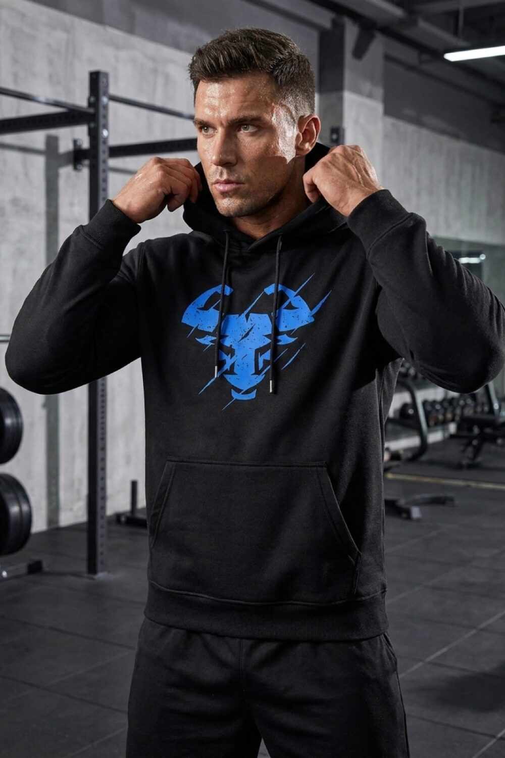 Bull Hoodie Schwarz/Blau