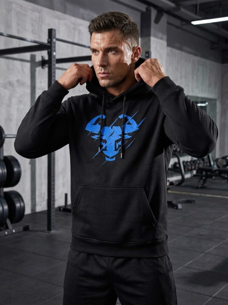 Bull Hoodie Schwarz/Blau
