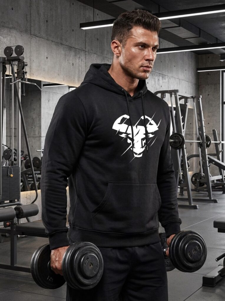 Bull Hoodie Schwarz/Weiß
