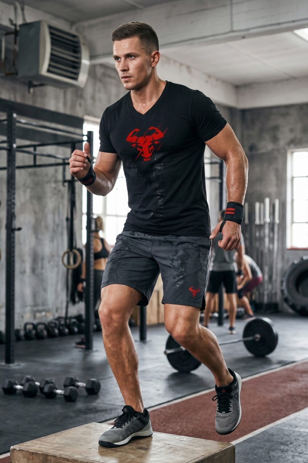 crimson-bull-tee Schwarz