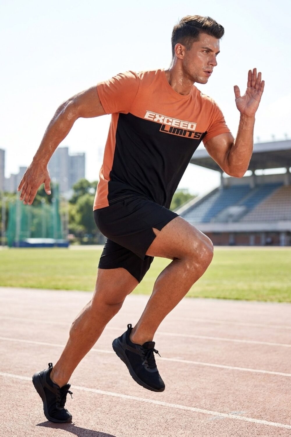 Exceed Block Tee Orange