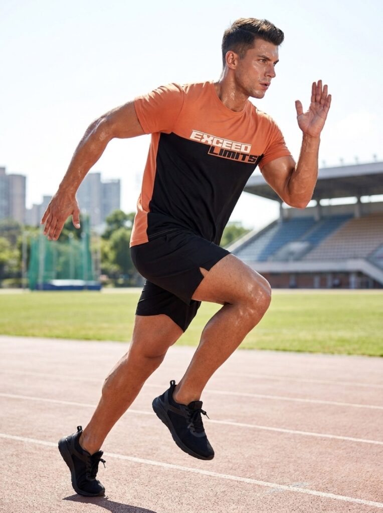 Exceed Block Tee Orange