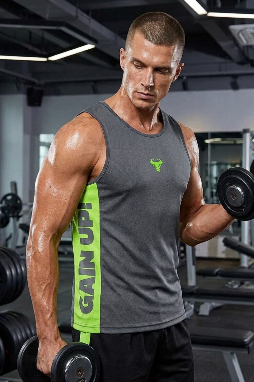 Gain Up Tank Grau meliert