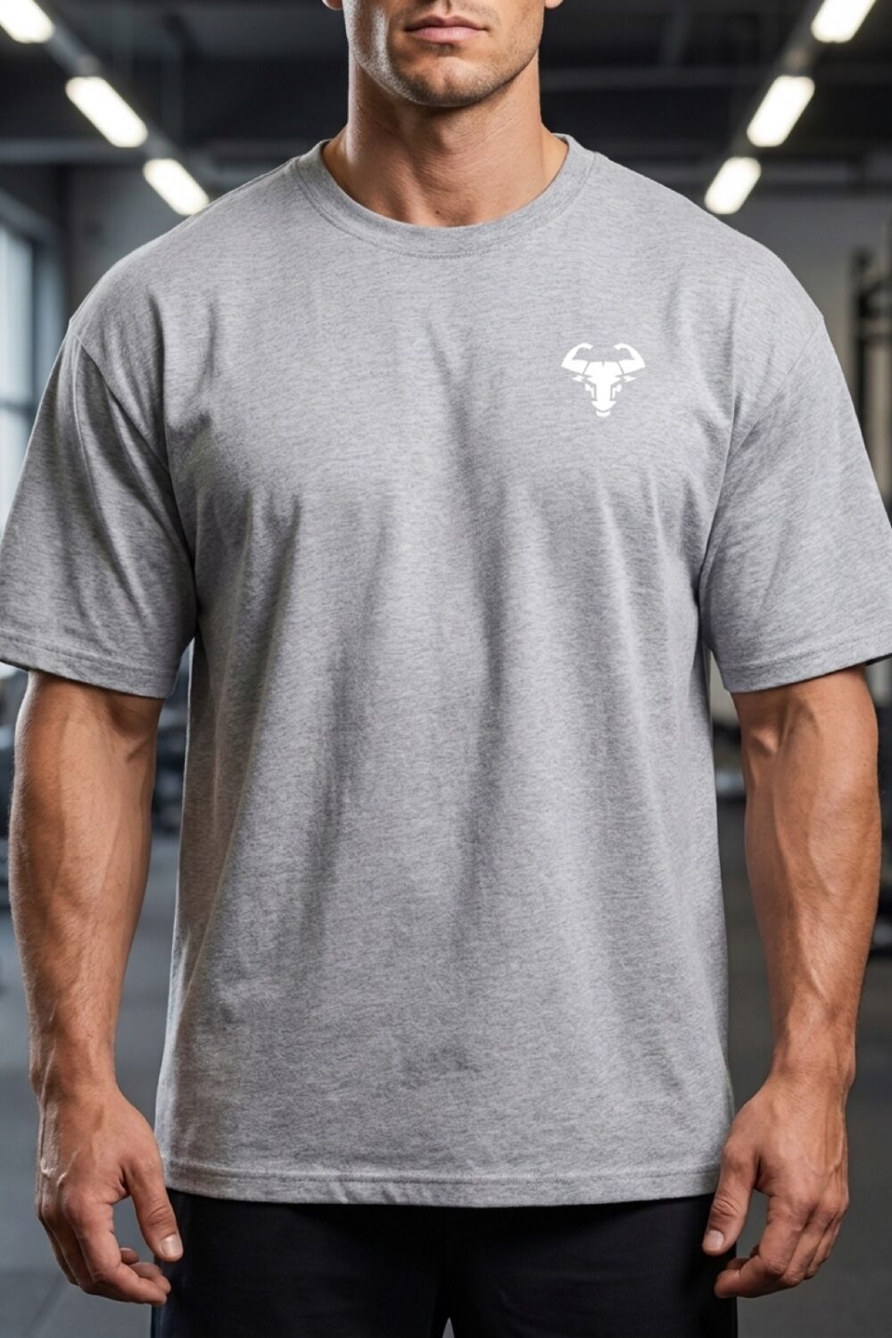 oversized-tee Grau