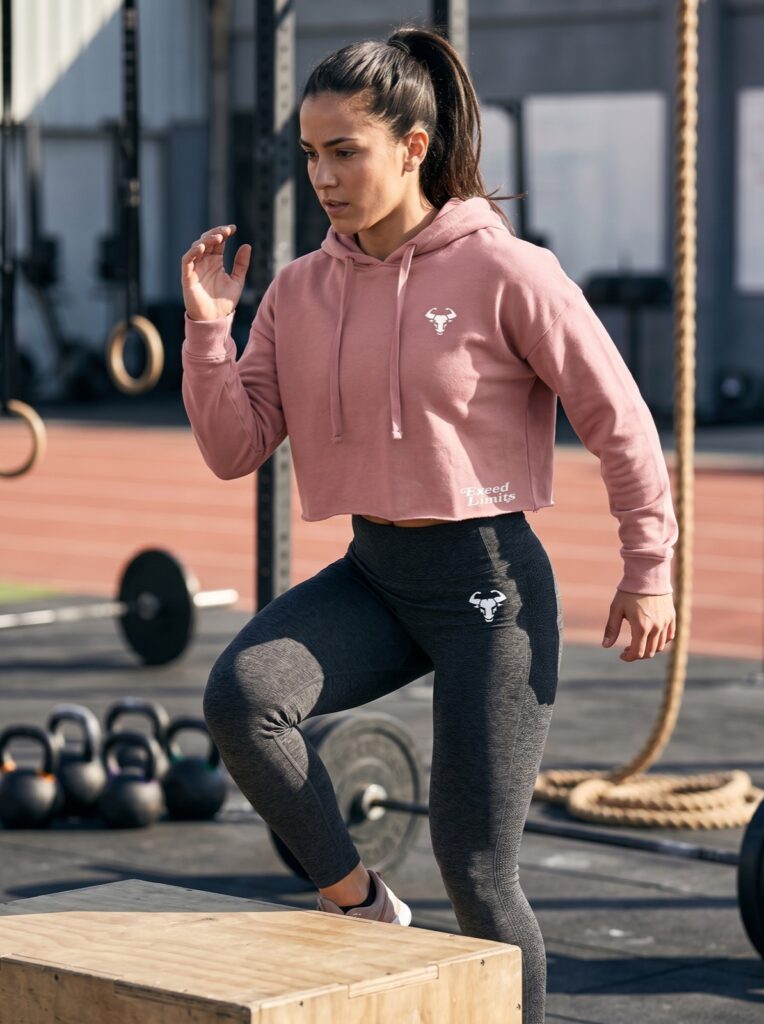 statement-crop-hoodie Rosé